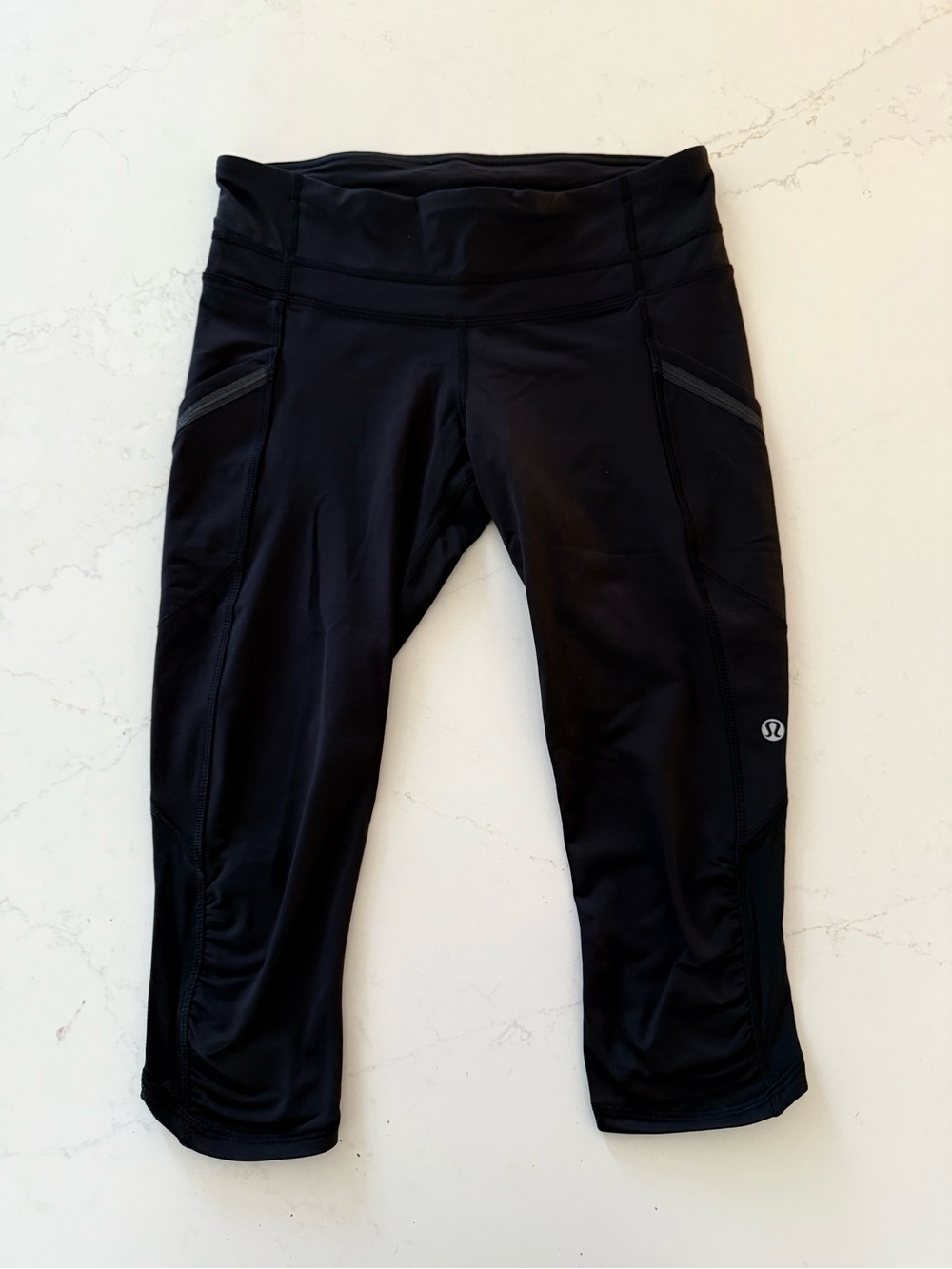 lululemon athletica Black Athletic Cropped Shorts